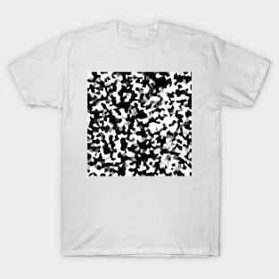 Black and White Crystallization Pattern T-Shirt